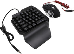 One Hand RGB Mobile Gaming Keyboard and Mouse Combo