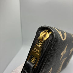 Louis Vuitton Zippy Wallet M80481 – Bicolor Monogram Empreinte Leather – Black & Beige