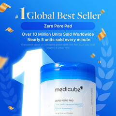 Medicube Zero Pore Pad 2.0 AHA BHA Dual-Textured Toner Pads – 70ct