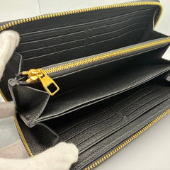 Louis Vuitton Zippy Wallet M80481 – Bicolor Monogram Empreinte Leather – Black & Beige