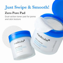 Medicube Zero Pore Pad 2.0 AHA BHA Dual-Textured Toner Pads – 70ct