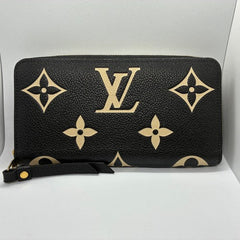 Louis Vuitton Zippy Wallet M80481 – Bicolor Monogram Empreinte Leather – Black & Beige
