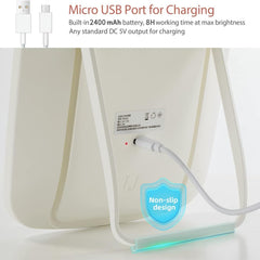 LED Lighted Makeup Mirror – Smart Touch, 3 Color Modes & USB Rechargeable