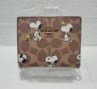 Coach Snoopy Square Wallet Outlet Leather Brown