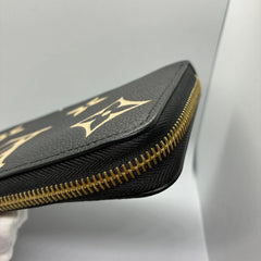 Louis Vuitton Zippy Wallet M80481 – Bicolor Monogram Empreinte Leather – Black & Beige