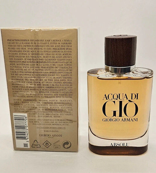 Giorgio Armani Acqua Di Giò Absolu Eau de Parfum Spray for Men 2.5 oz / 75ml Discontinued