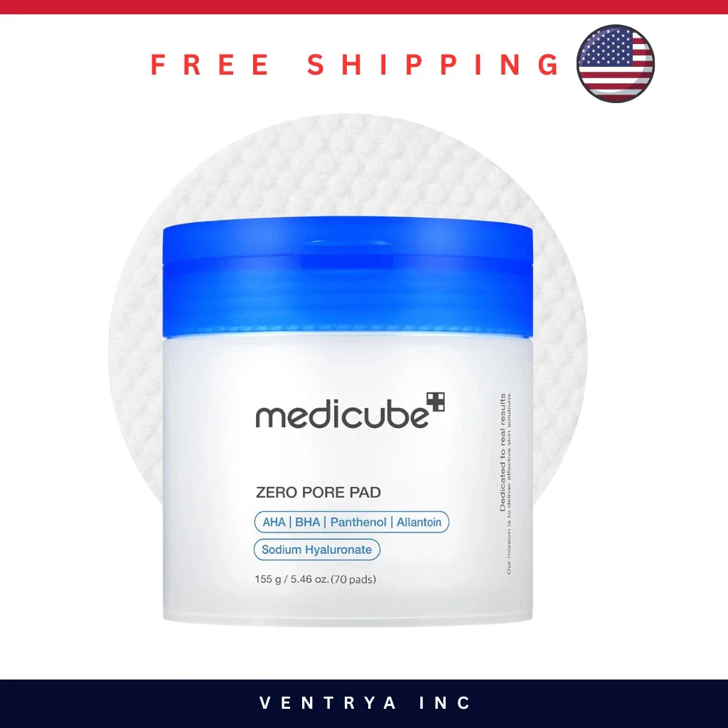 Medicube Zero Pore Pad 2.0 AHA BHA Dual-Textured Toner Pads – 70ct