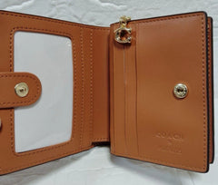 Coach Snoopy Square Wallet Outlet Leather Brown