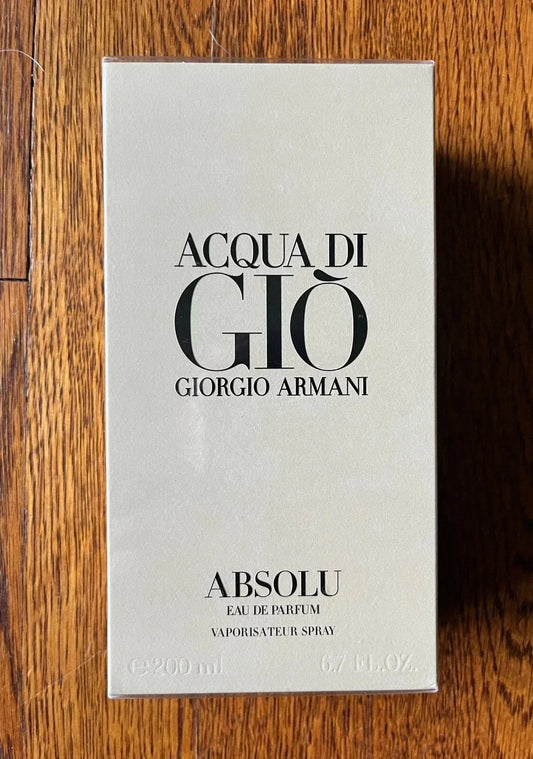 Giorgio Armani Acqua Di Giò Absolu EDP Spray for Men 6.7 oz / 200ml New Sealed